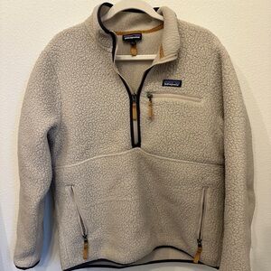 Patagonia Men's Zip-Up Fleece Sweater - Cream